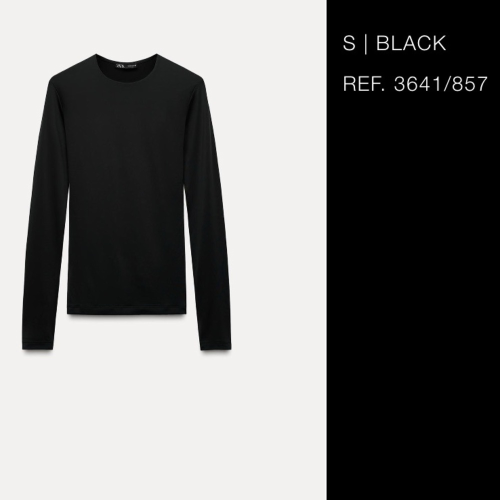 ZARA- NEW WITH TAGS, LONG SLEEVE POLYAMIDE SHIRT